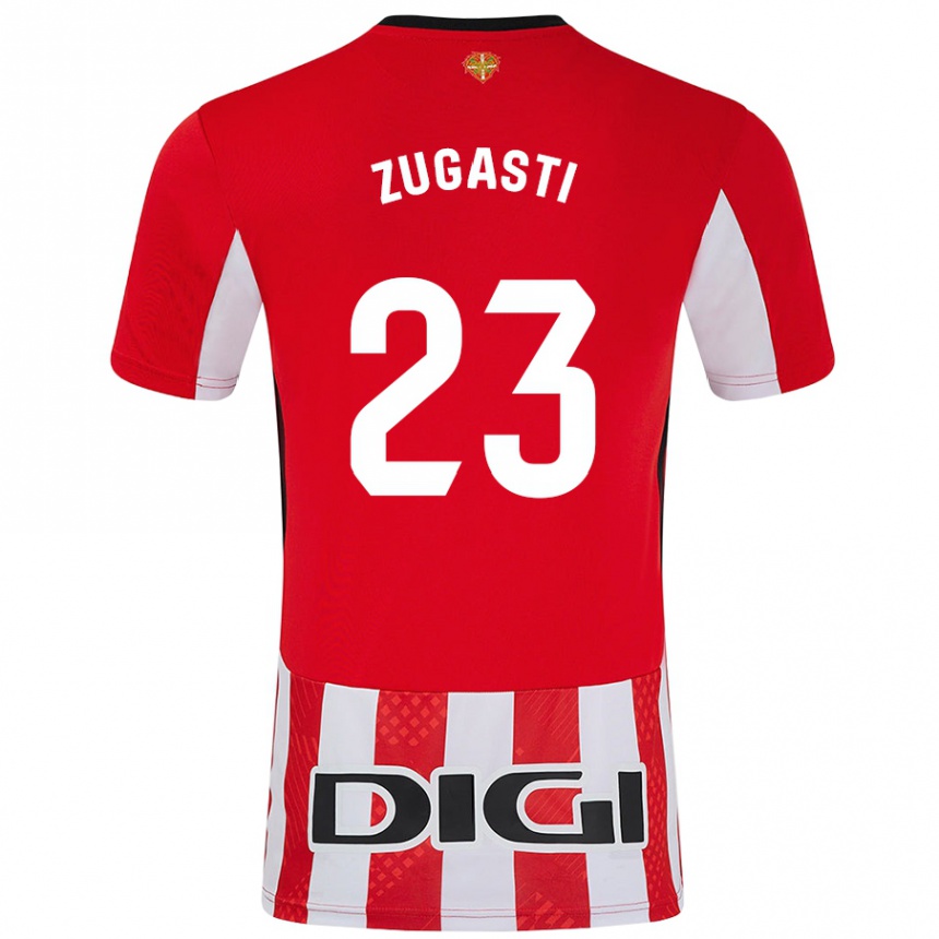 Kids Football Patricia Zugasti Oses #23 Red White Home Jersey 2024/25 T-Shirt