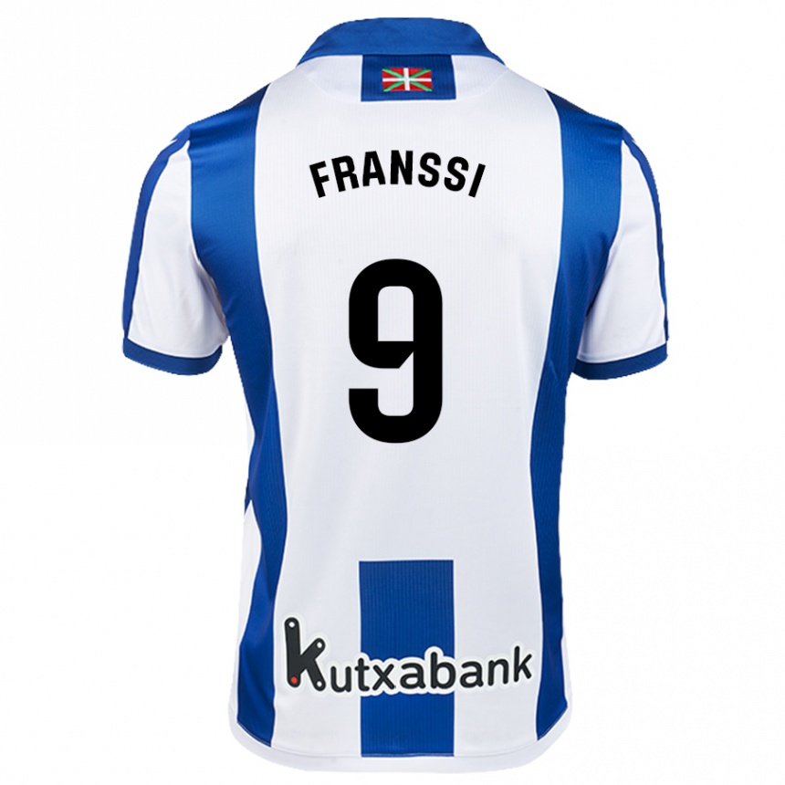 Kids Football Sanni Maija Franssi #9 White Blue Home Jersey 2024/25 T-Shirt