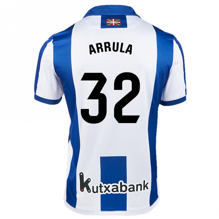 Kids Football Julia Arrula #32 White Blue Home Jersey 2024/25 T-Shirt