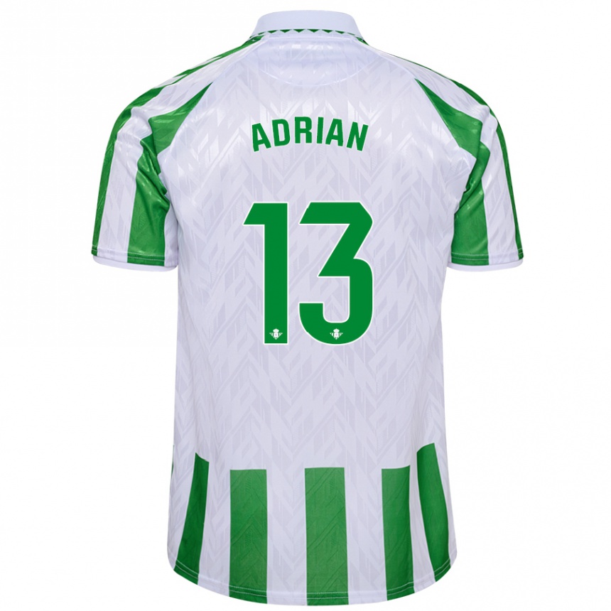 Kids Football Adrian #13 Green White Stripes Home Jersey 2024/25 T-Shirt