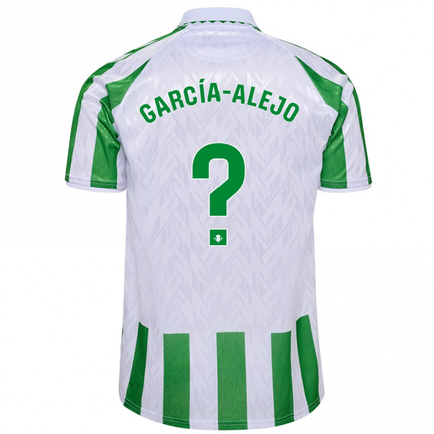 Kids Football Raúl García-Alejo #0 Green White Stripes Home Jersey 2024/25 T-Shirt