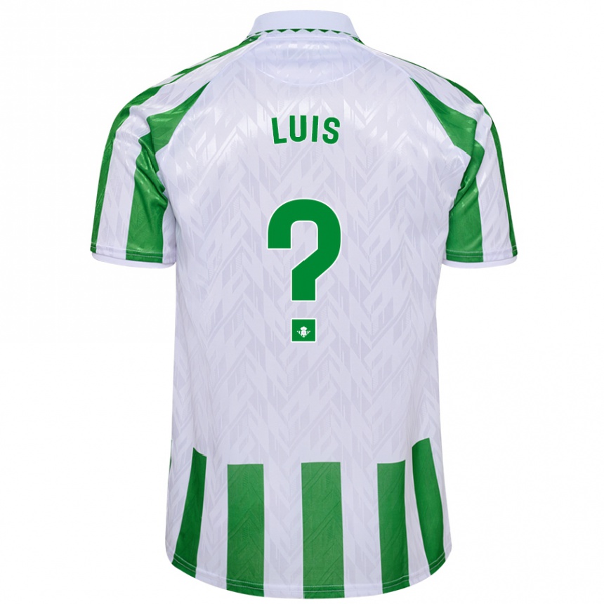 Kids Football Jorge Luis #0 Green White Stripes Home Jersey 2024/25 T-Shirt