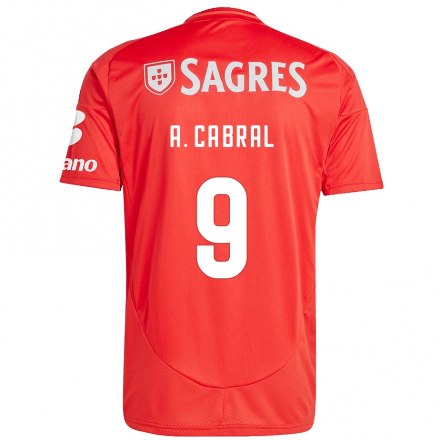 Kids Football Arthur Cabral #9 Red White Home Jersey 2024/25 T-Shirt