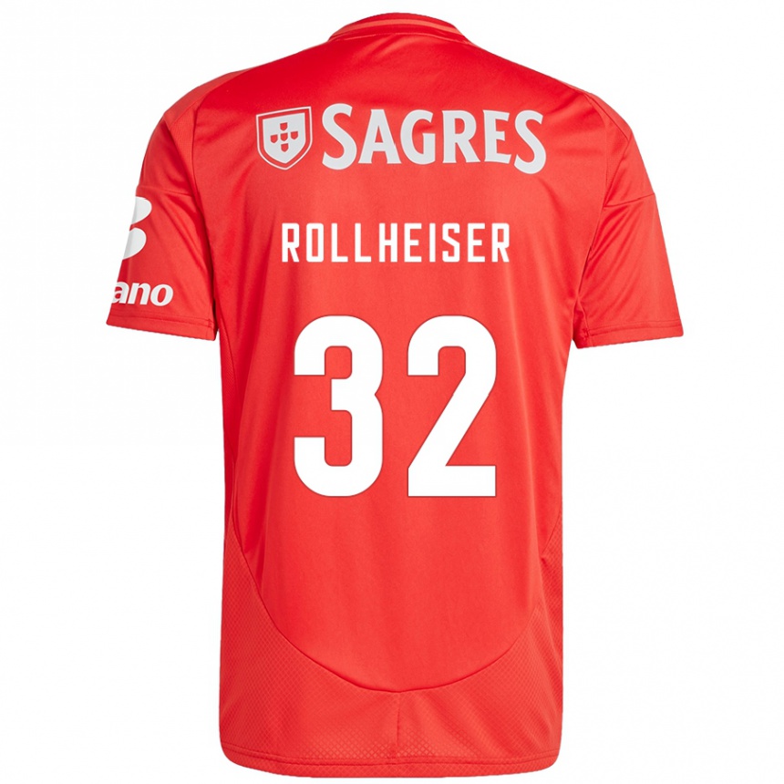 Kids Football Benjamín Rollheiser #32 Red White Home Jersey 2024/25 T-Shirt