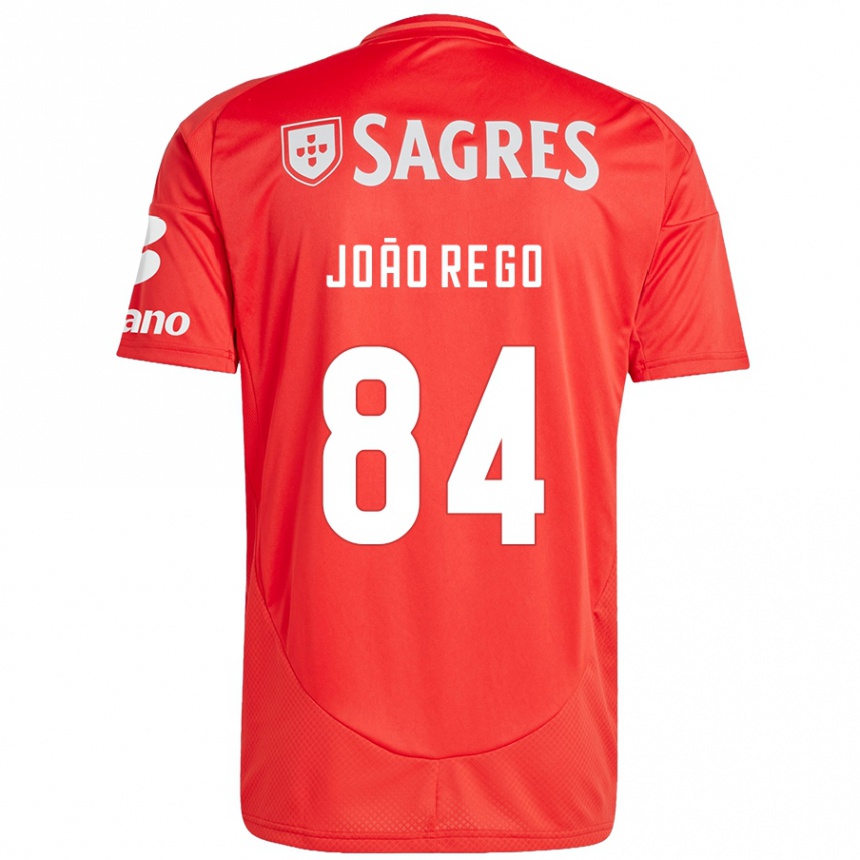 Kids Football João Rêgo #84 Red White Home Jersey 2024/25 T-Shirt