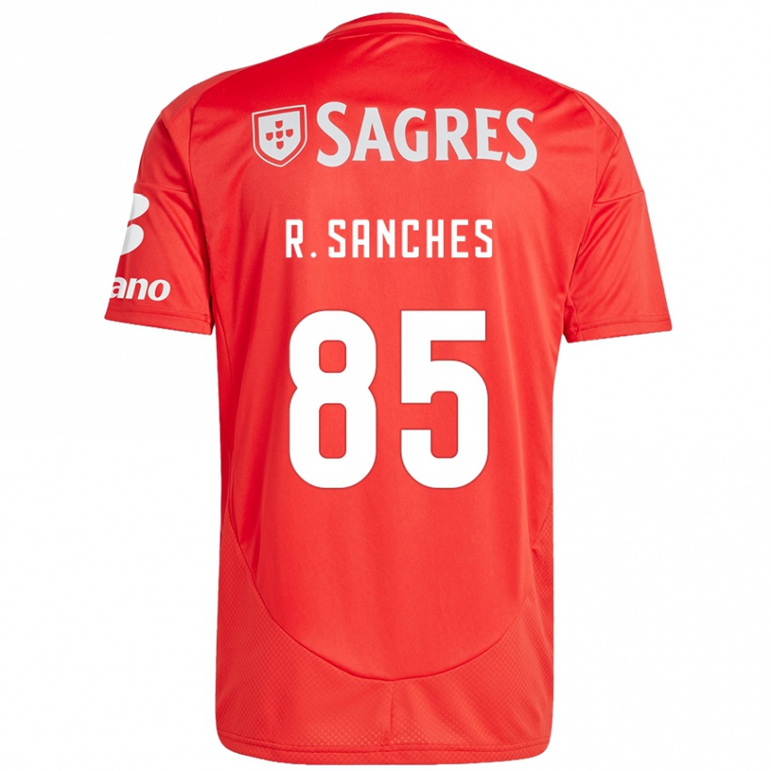 Kids Football Renato Sanches #85 Red White Home Jersey 2024/25 T-Shirt