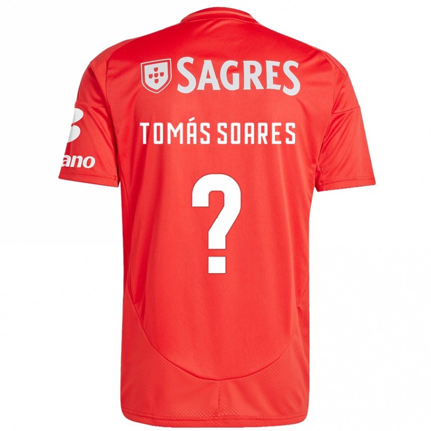 Kids Football Tomás Soares #0 Red White Home Jersey 2024/25 T-Shirt