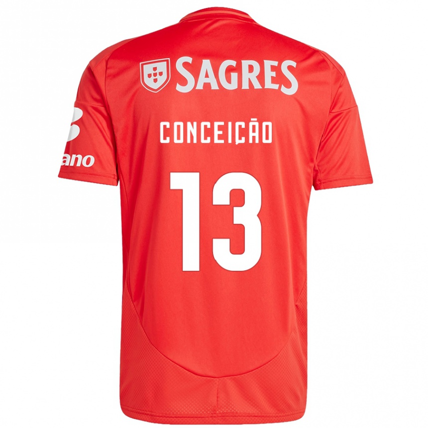 Kids Football João Conceição #13 Red White Home Jersey 2024/25 T-Shirt