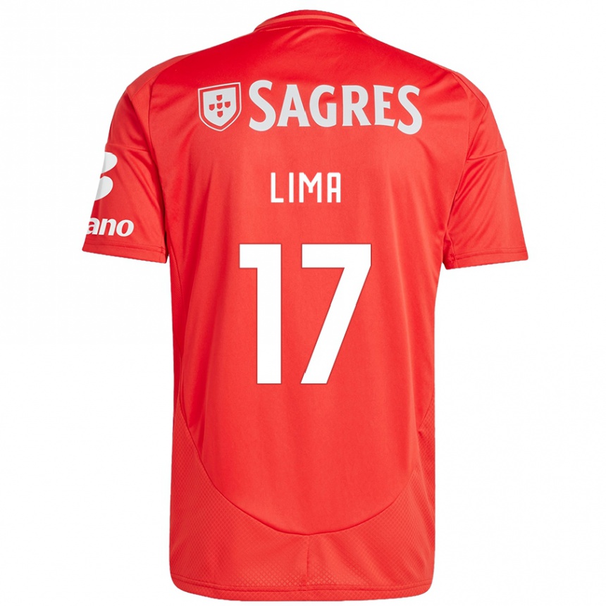 Kids Football Ivan Lima #17 Red White Home Jersey 2024/25 T-Shirt