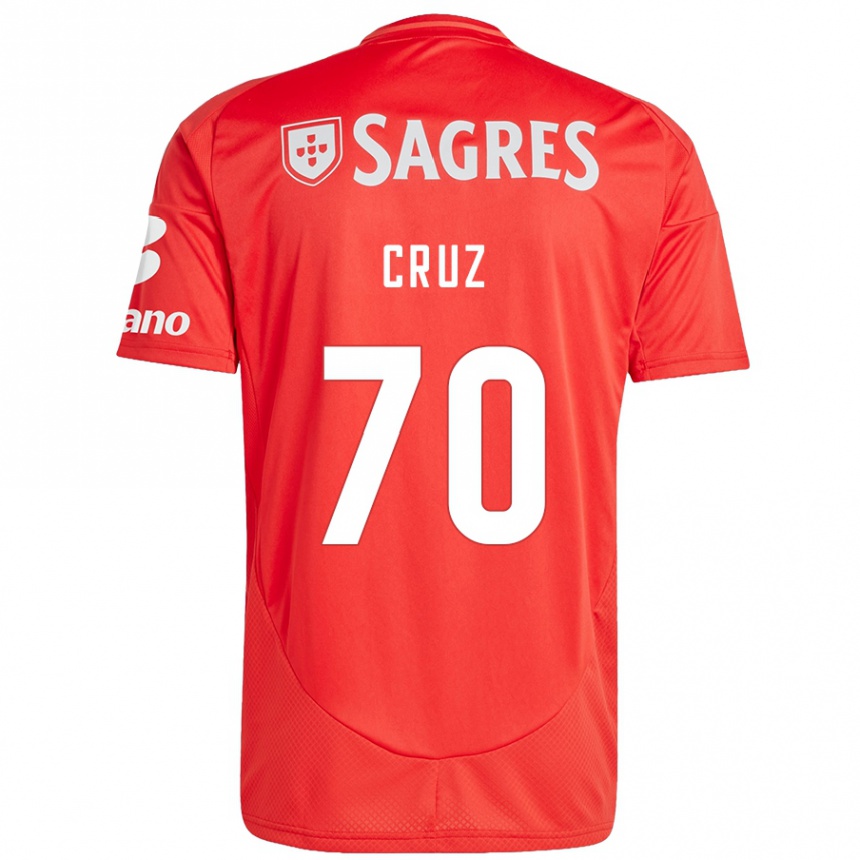 Kids Football Filipe Cruz #70 Red White Home Jersey 2024/25 T-Shirt