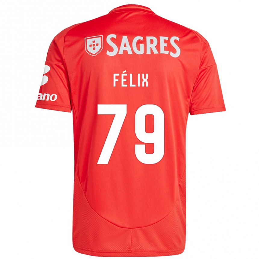 Kids Football Hugo Félix #79 Red White Home Jersey 2024/25 T-Shirt