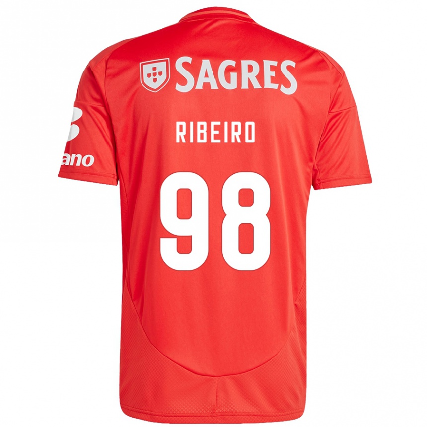 Kids Football Ricardo Ribeiro #98 Red White Home Jersey 2024/25 T-Shirt