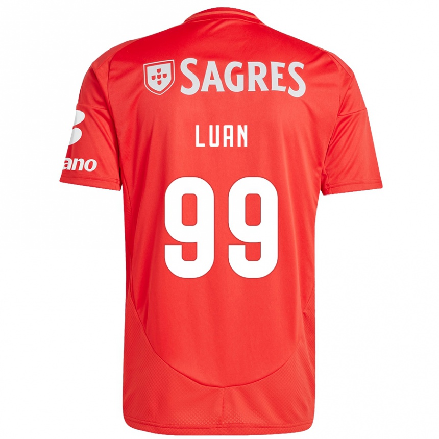 Kids Football Luan #99 Red White Home Jersey 2024/25 T-Shirt