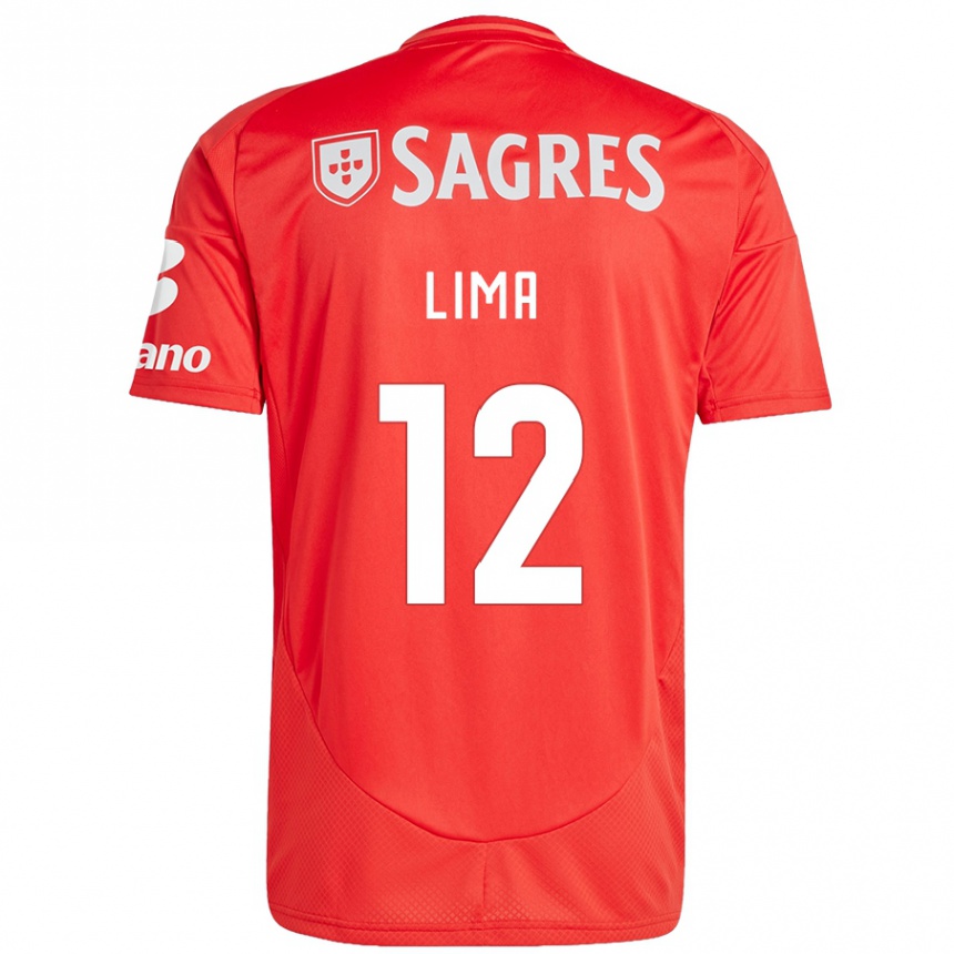 Kids Football Thaís Lima #12 Red White Home Jersey 2024/25 T-Shirt