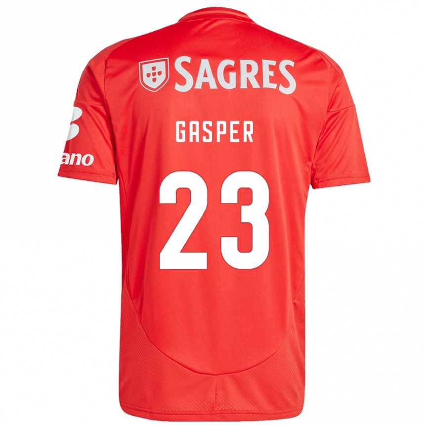 Kids Football Anna Gasper #23 Red White Home Jersey 2024/25 T-Shirt