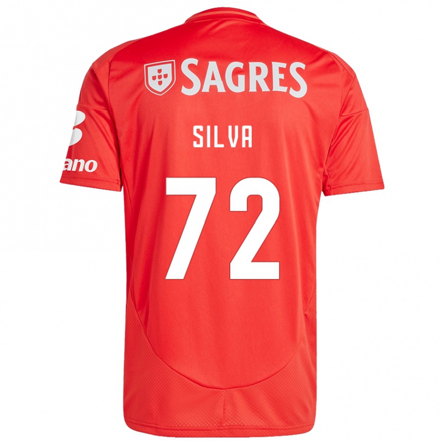 Kids Football Matilde Silva #72 Red White Home Jersey 2024/25 T-Shirt