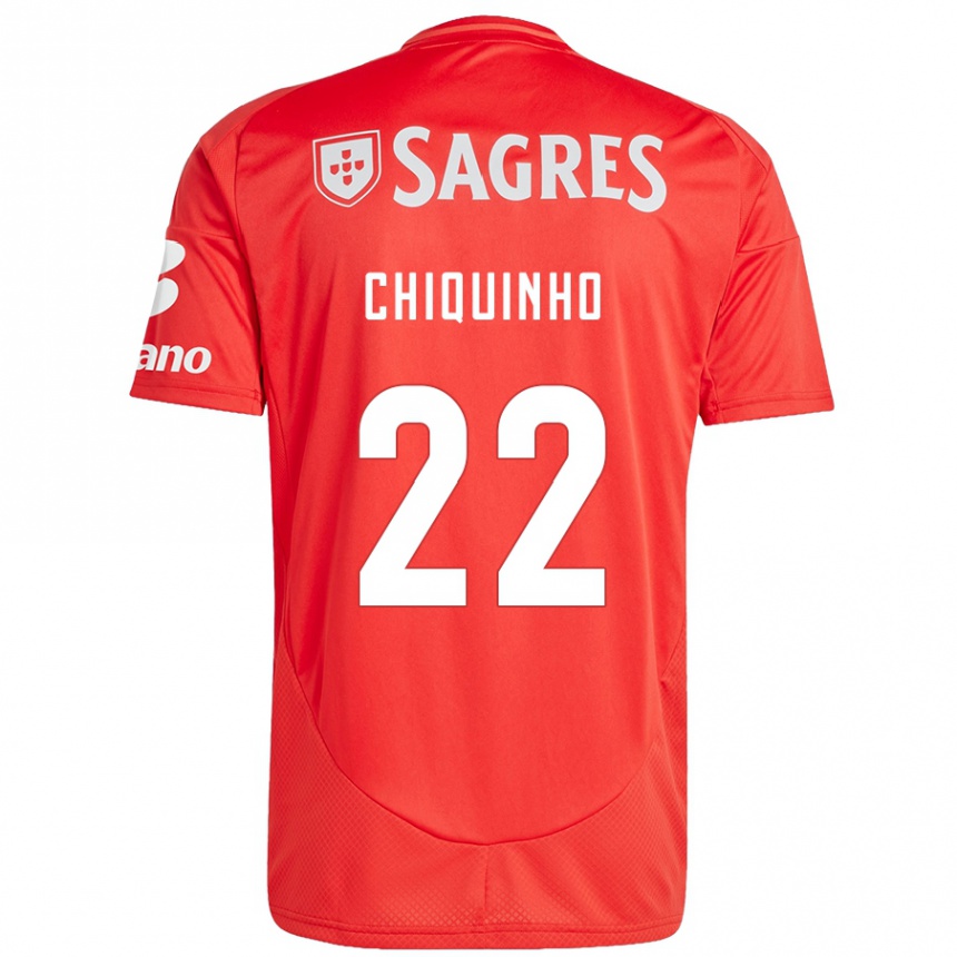 Kids Football Chiquinho #22 Red White Home Jersey 2024/25 T-Shirt