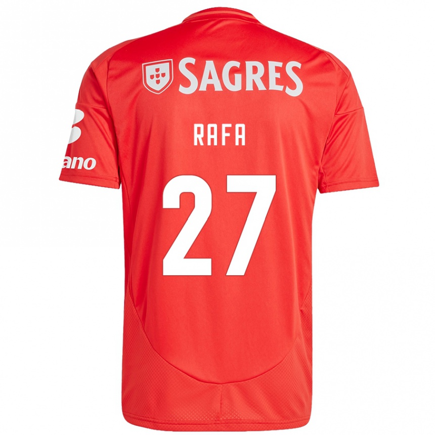 Kids Football Rafa #27 Red White Home Jersey 2024/25 T-Shirt