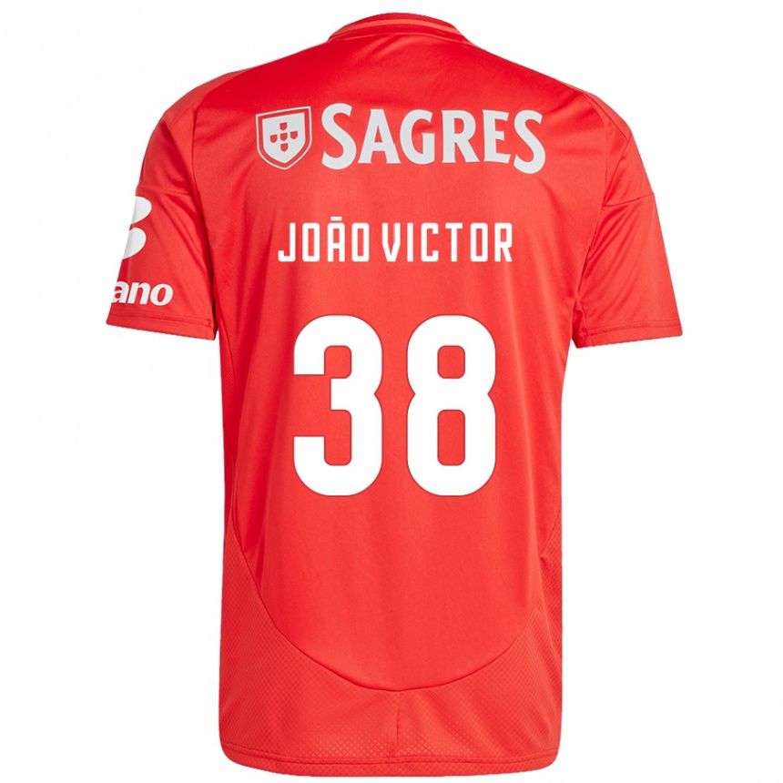 Kids Football João Victor #38 Red White Home Jersey 2024/25 T-Shirt