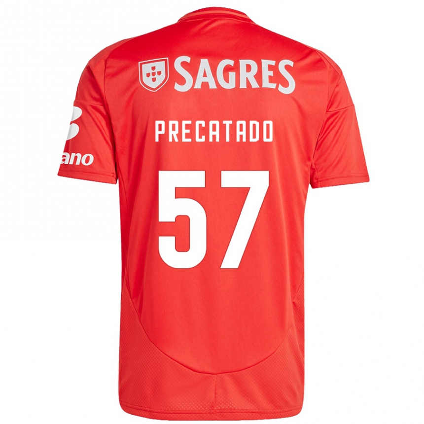 Kids Football Precatado #57 Red White Home Jersey 2024/25 T-Shirt