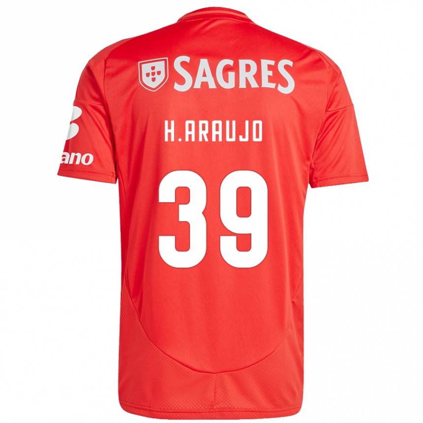 Kids Football Henrique Araujo #39 Red White Home Jersey 2024/25 T-Shirt