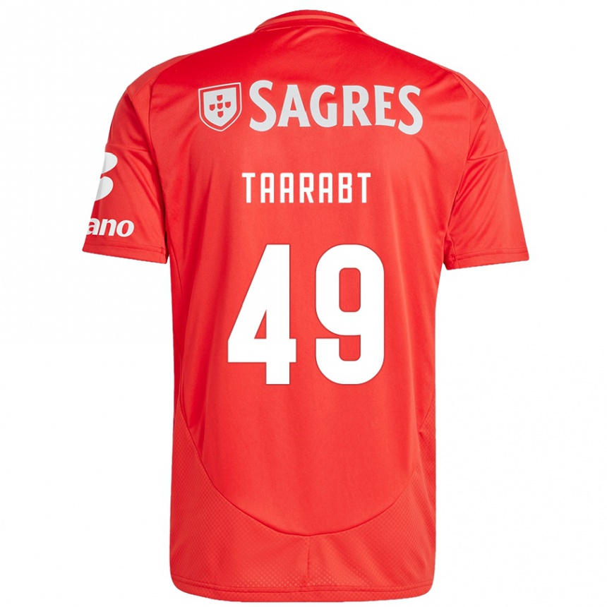 Kids Football Adel Taarabt #49 Red White Home Jersey 2024/25 T-Shirt