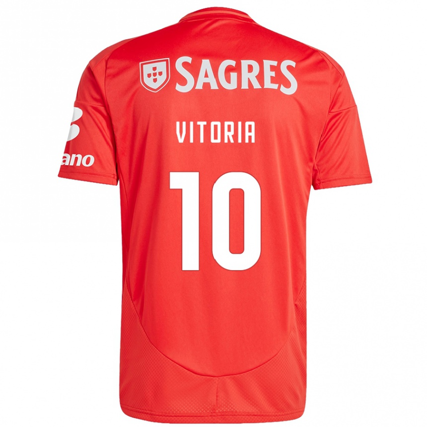 Kids Football Ana Vitoria #10 Red White Home Jersey 2024/25 T-Shirt