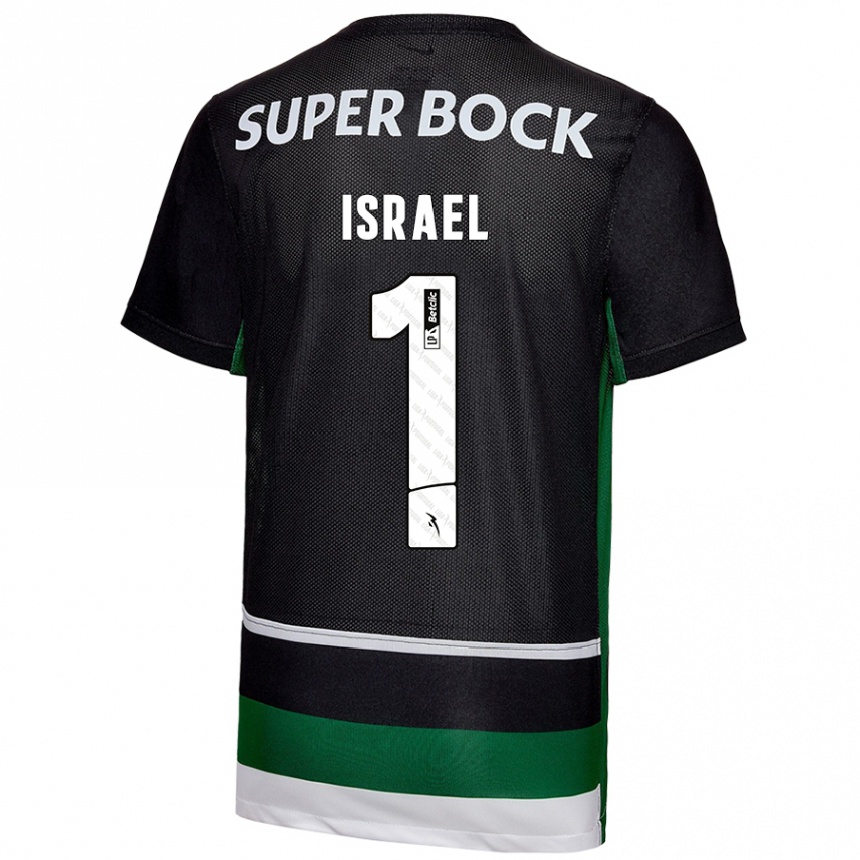 Kids Football Franco Israel #1 Black White Green Home Jersey 2024/25 T-Shirt