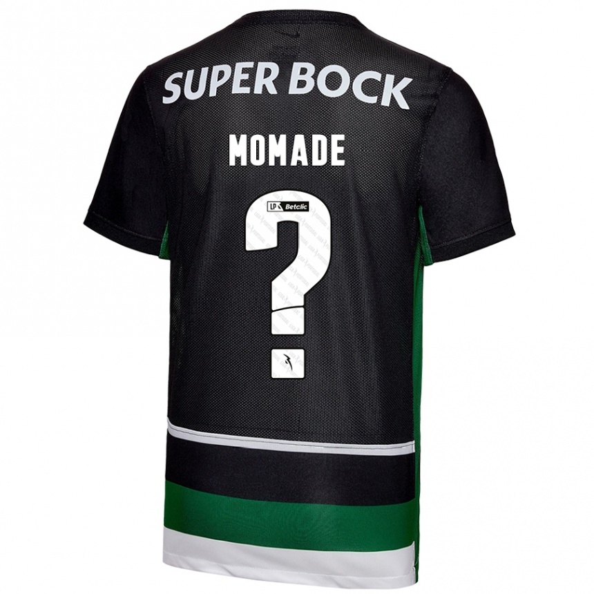 Kids Football Rayhan Momade #0 Black White Green Home Jersey 2024/25 T-Shirt