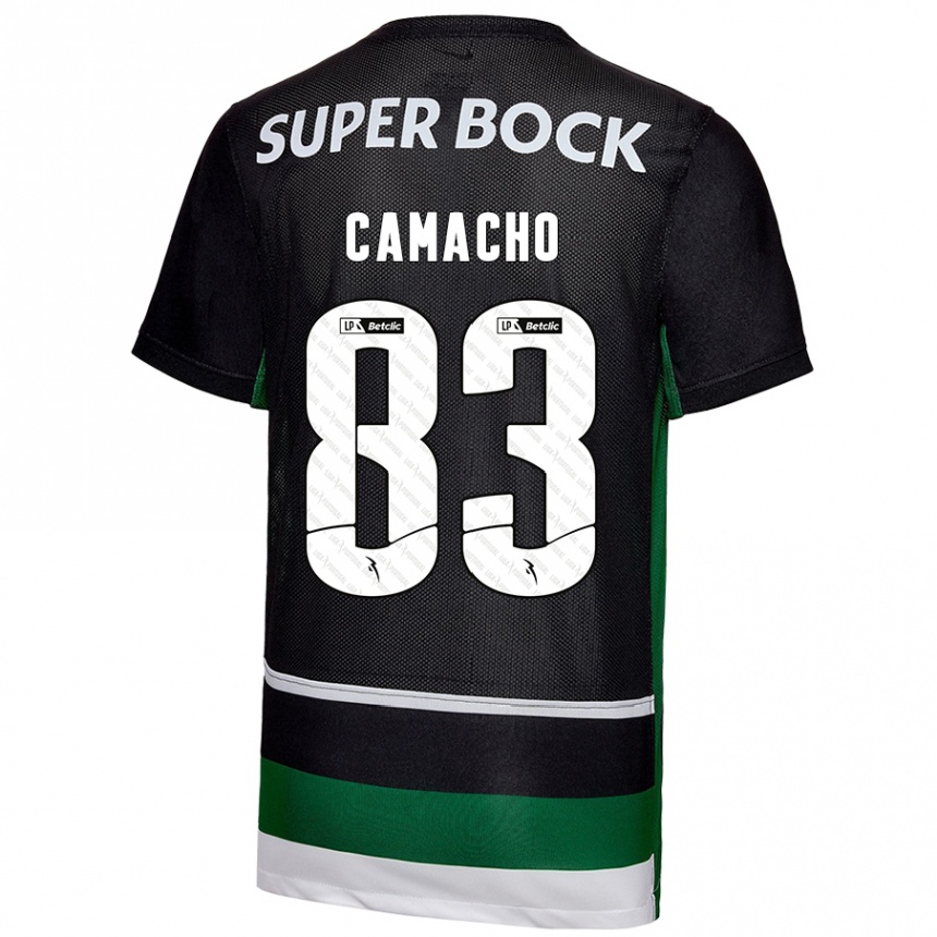 Kids Football Rafael Camacho #83 Black White Green Home Jersey 2024/25 T-Shirt