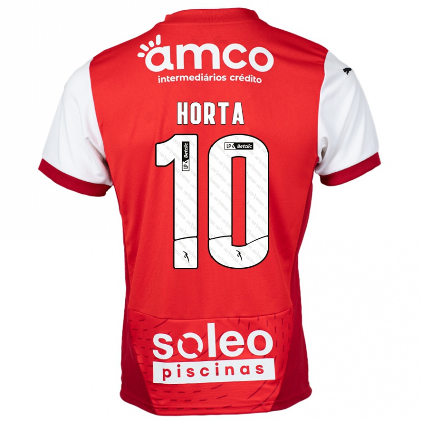 Kids Football André Horta #10 Red White Home Jersey 2024/25 T-Shirt