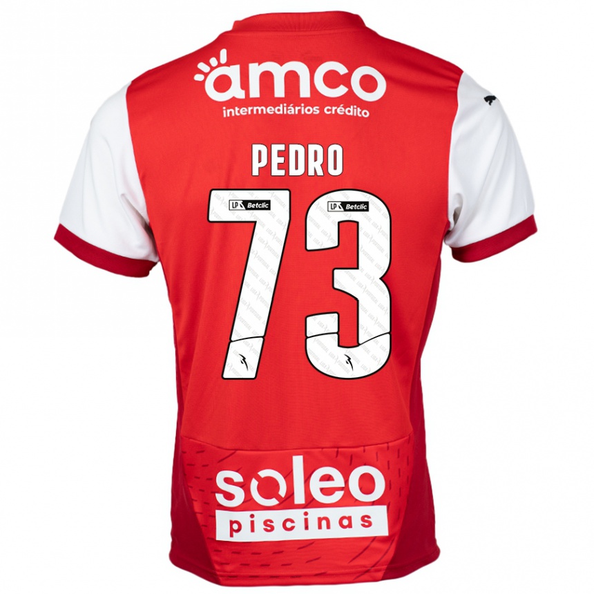 Kids Football Zé Pedro #73 Red White Home Jersey 2024/25 T-Shirt