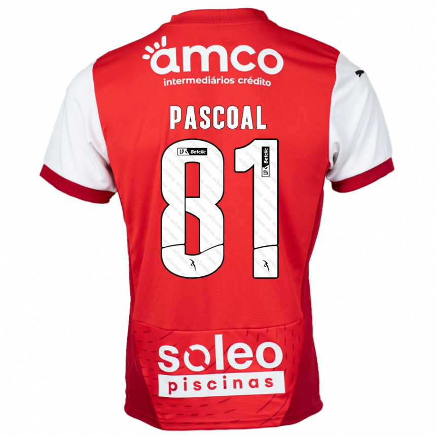 Kids Football Fodé Pascoal #81 Red White Home Jersey 2024/25 T-Shirt