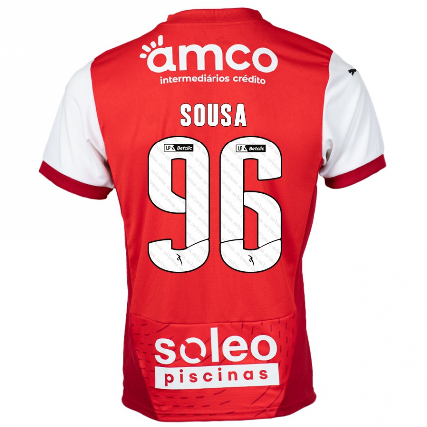 Kids Football Afonso Sousa #96 Red White Home Jersey 2024/25 T-Shirt