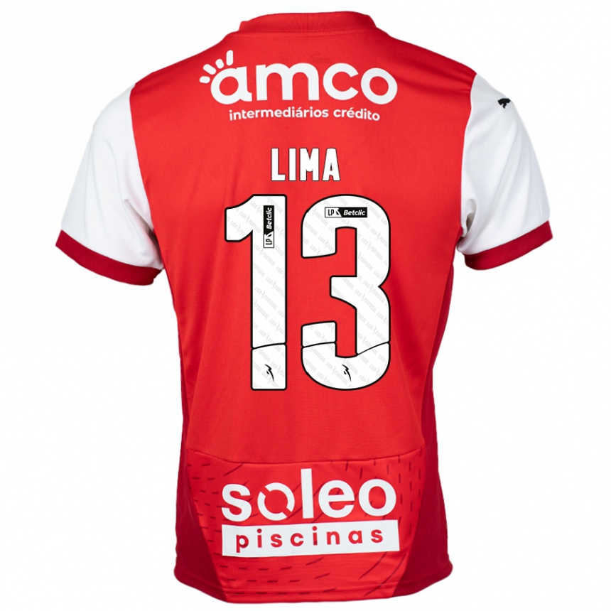 Kids Football Aline Lima #13 Red White Home Jersey 2024/25 T-Shirt