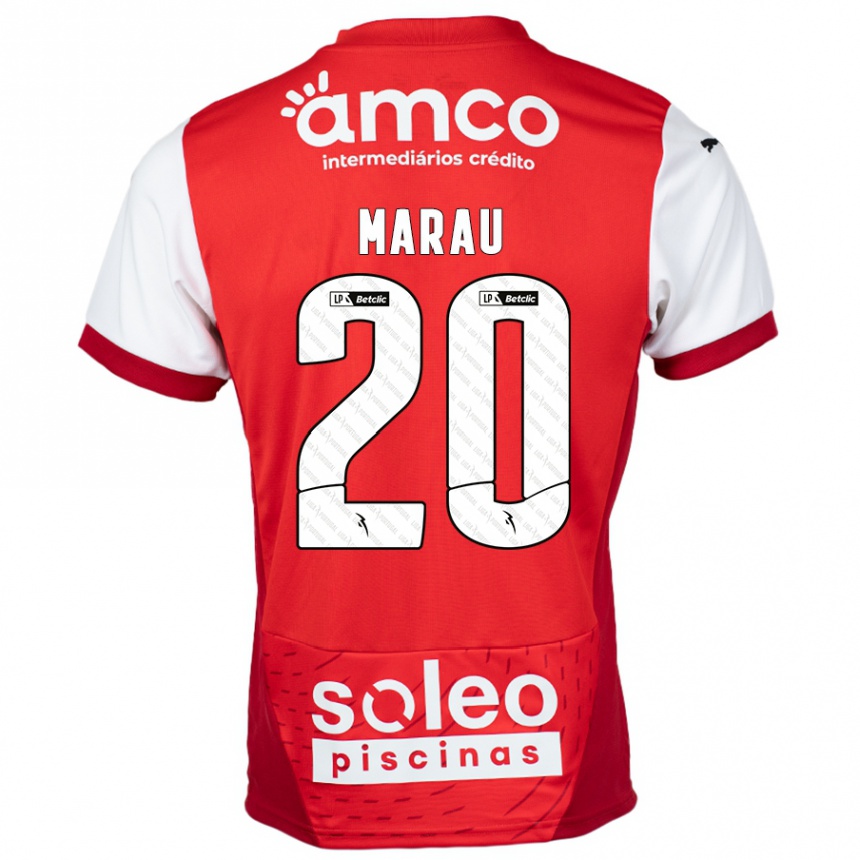 Kids Football Madalena Marau #20 Red White Home Jersey 2024/25 T-Shirt