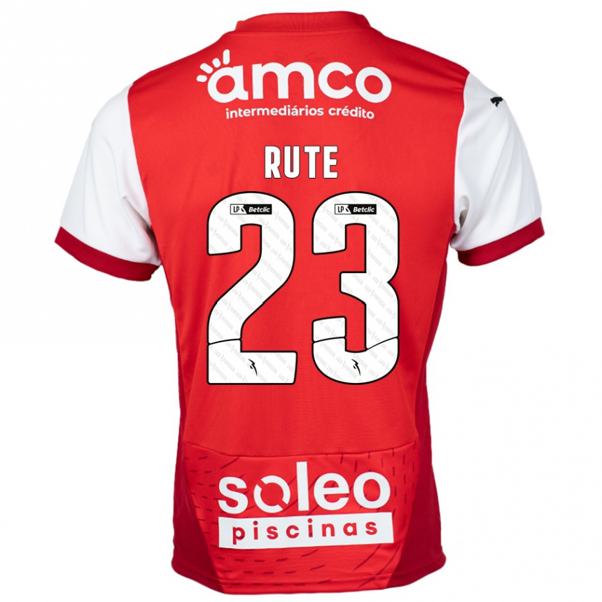 Kids Football Ana Rute #23 Red White Home Jersey 2024/25 T-Shirt