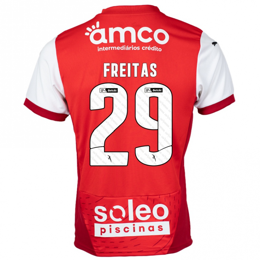 Kids Football Mylena Freitas #29 Red White Home Jersey 2024/25 T-Shirt