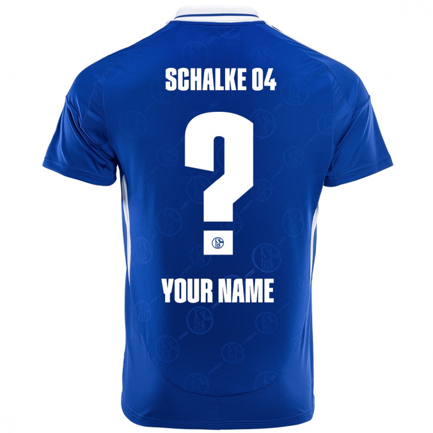 Kids Football Your Name #0 Royal Blue Home Jersey 2024/25 T-Shirt