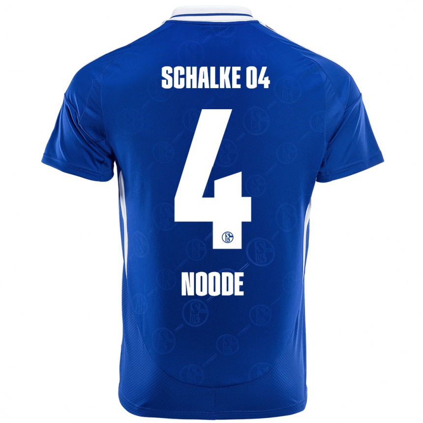 Kids Football Steve Noode #4 Royal Blue Home Jersey 2024/25 T-Shirt