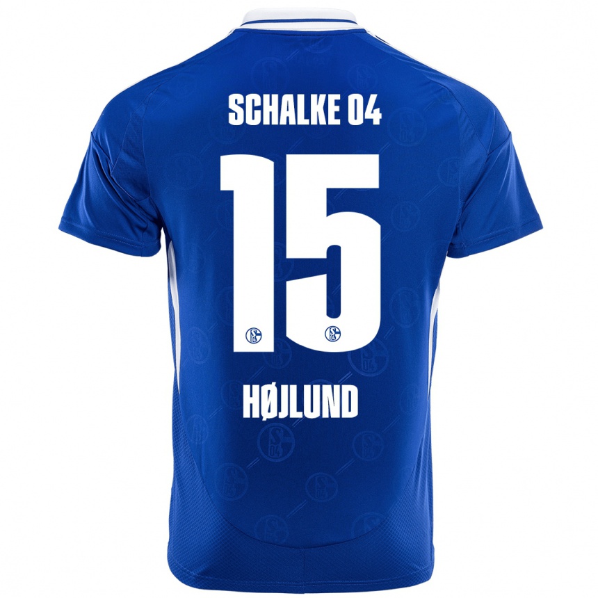 Kids Football Emil Højlund #15 Royal Blue Home Jersey 2024/25 T-Shirt