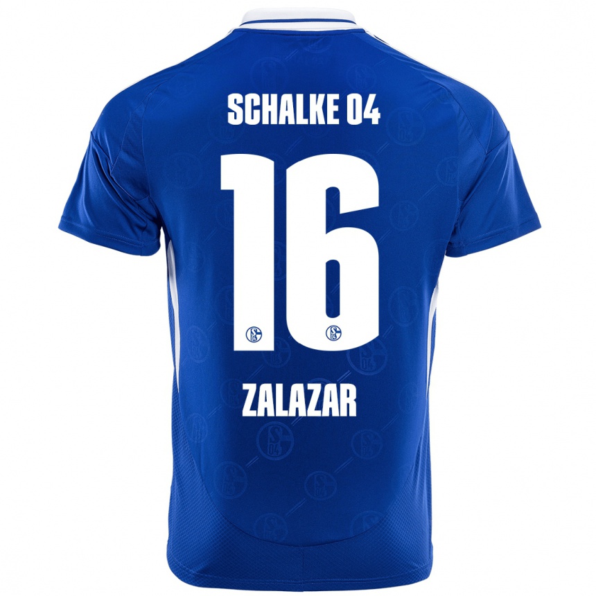 Kids Football Mauro Zalazar #16 Royal Blue Home Jersey 2024/25 T-Shirt