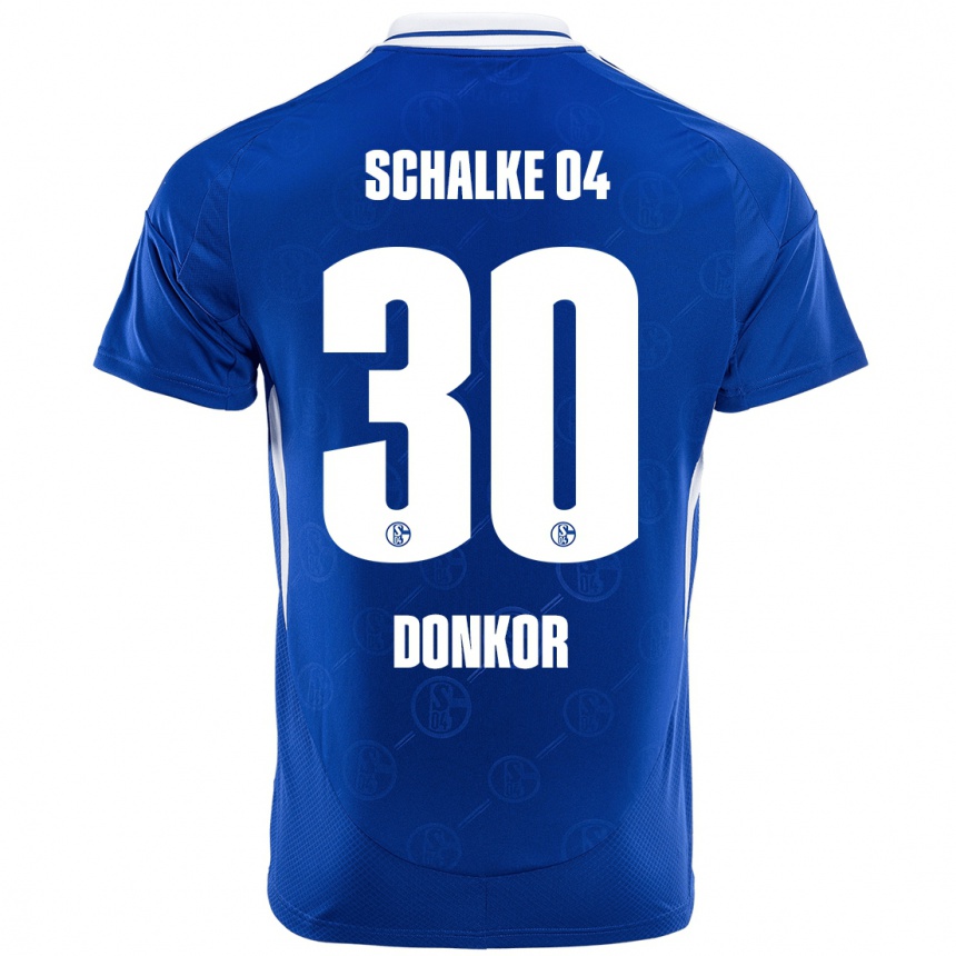 Kids Football Anton Donkor #30 Royal Blue Home Jersey 2024/25 T-Shirt