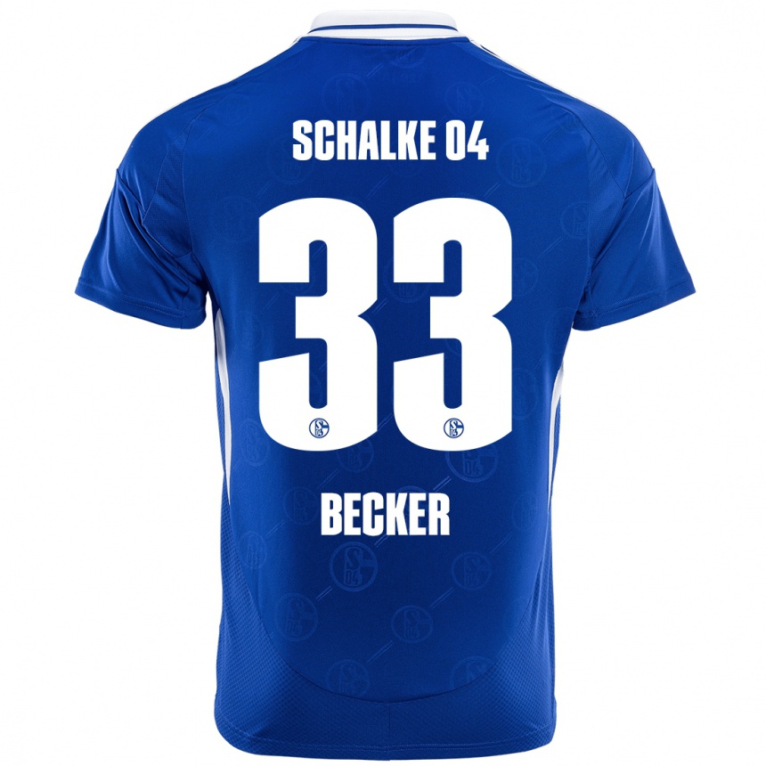 Kids Football Vitalie Becker #33 Royal Blue Home Jersey 2024/25 T-Shirt