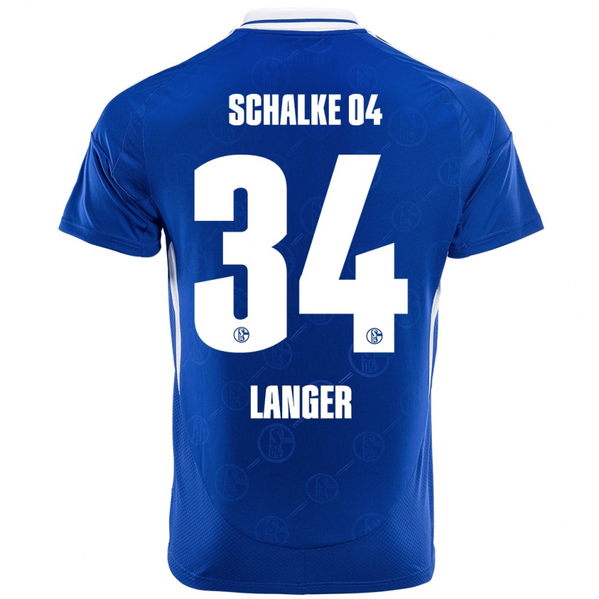 Kids Football Michael Langer #34 Royal Blue Home Jersey 2024/25 T-Shirt