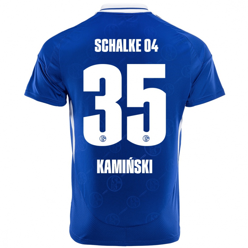 Kids Football Marcin Kaminski #35 Royal Blue Home Jersey 2024/25 T-Shirt