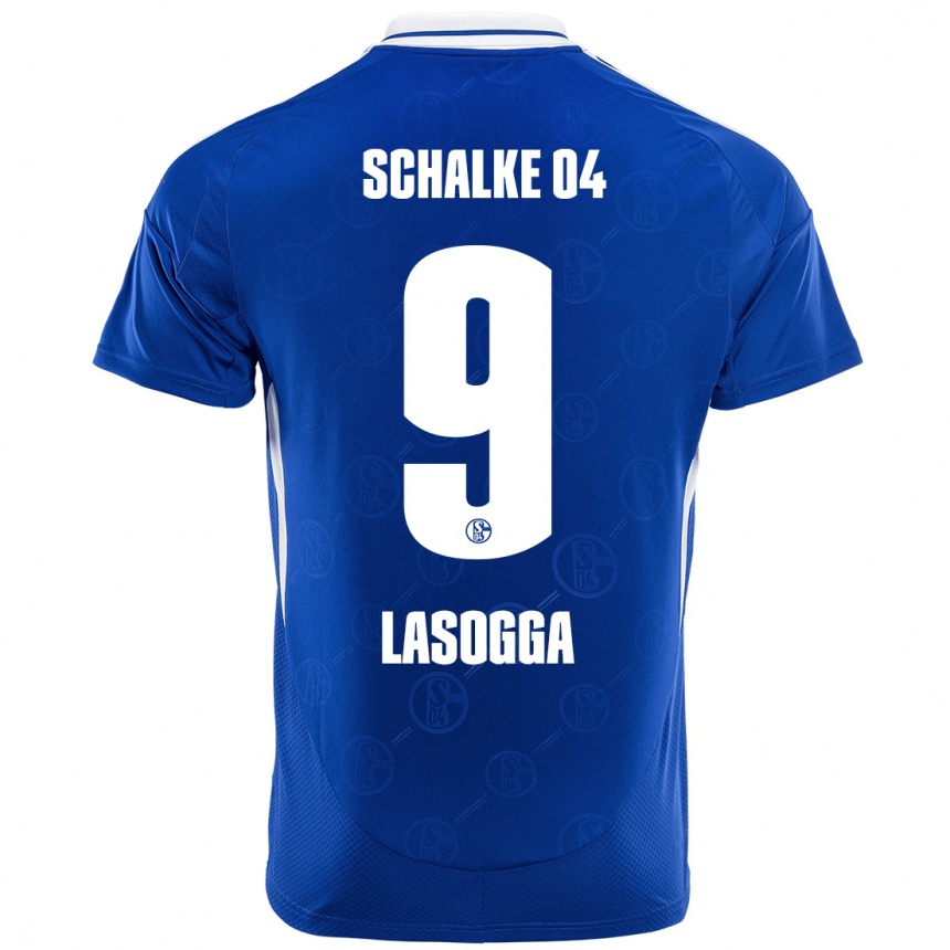 Kids Football Pierre-Michel Lasogga #9 Royal Blue Home Jersey 2024/25 T-Shirt