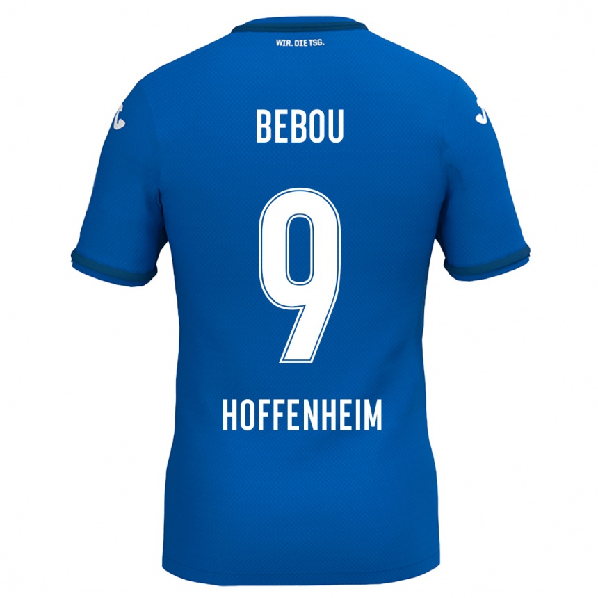 Kids Football Ihlas Bebou #9 Royal Blue Home Jersey 2024/25 T-Shirt