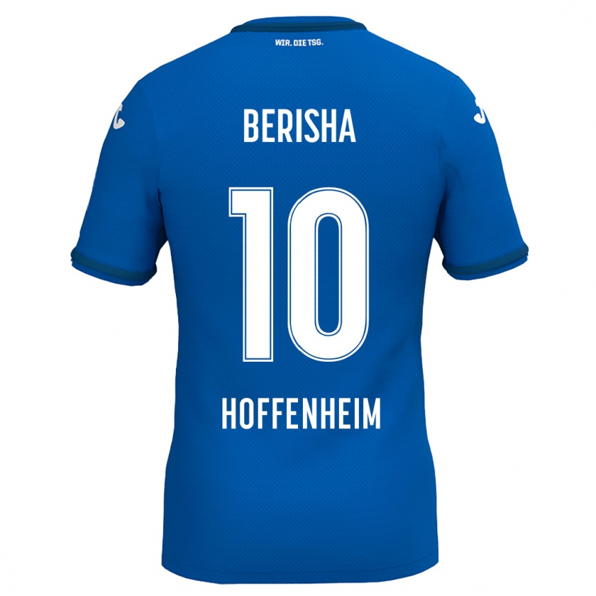 Kids Football Mergim Berisha #10 Royal Blue Home Jersey 2024/25 T-Shirt