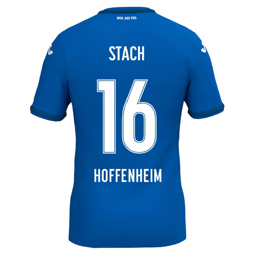 Kids Football Anton Stach #16 Royal Blue Home Jersey 2024/25 T-Shirt